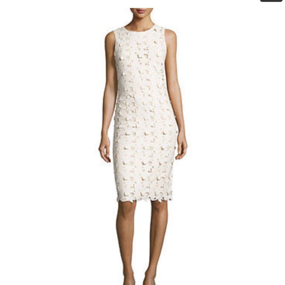 COPY - Alice and Olivia white sheath dress